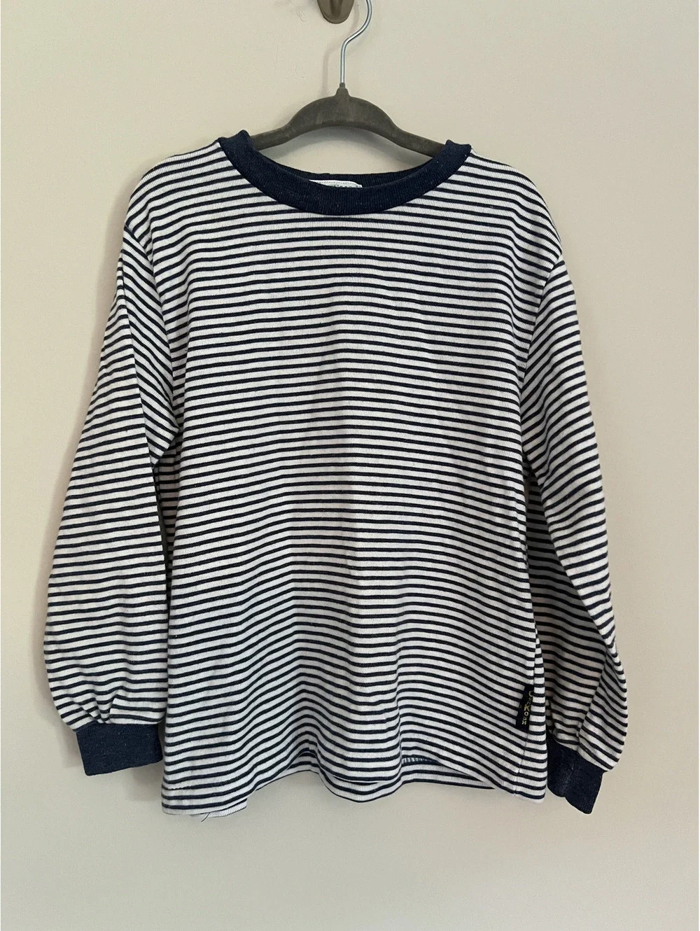 Vintage OshKosh Boys Blue White Striped Long Sleeve Shirt